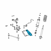 OEM 2000 Lexus GS300 Rear Suspension Control Arm Assembly, No.2, Left Diagram - 48740-30080