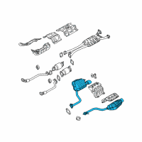 OEM 2009 Hyundai Genesis Tail With Muffler Pipe, Right Diagram - 28700-3M500