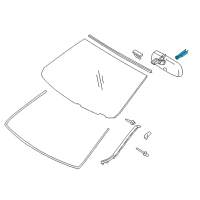 OEM 2008 Lexus IS350 Cover, Inner Rear View Mirror Stay Holder Diagram - 87834-53010