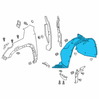 OEM 2017 GMC Acadia Fender Liner Diagram - 84244797