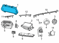 OEM 2022 Jeep Grand Wagoneer CLUSTER-INSTRUMENT PANEL Diagram - 68350141AK