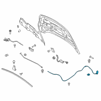OEM Ford Escape Release Cable Diagram - CJ5Z-16916-B
