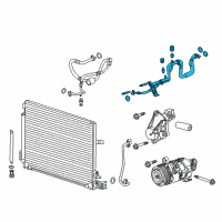 OEM 2017 Cadillac ATS Rear AC Tube Diagram - 84001242