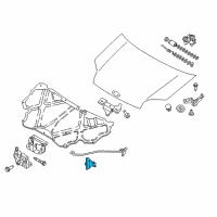 OEM 2010 Ford Transit Connect Support Rod Holder Diagram - 8T1Z-16828-A