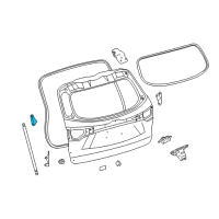 OEM 2014 Toyota Highlander Lift Cylinder Upper Bracket Diagram - 68946-0E010