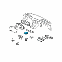 OEM Acura Switch Assembly, Hazard Diagram - 35510-SZ3-A81