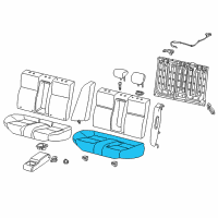 OEM 2015 Acura ILX Pad, Rear Seat Cushion Diagram - 82137-TX6-A01