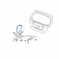 OEM 2007 Honda Fit Cable, Tailgate Opener Diagram - 74830-SAA-003