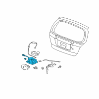 OEM Honda Fit Lock, Tailgate Diagram - 74801-SAA-E21