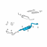 OEM 2009 Cadillac Escalade Muffler & Pipe Diagram - 25924428