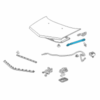 OEM 2010 Acura MDX Open Stay Assembly Head, L Diagram - 74149-STX-A02