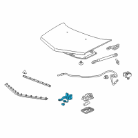 OEM 2009 Acura MDX Lock Assembly, Hood Diagram - 74120-STX-506