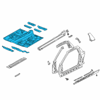 OEM 1992 Acura NSX Panel Set, Front Floor Diagram - 04692-SL0-A00ZZ