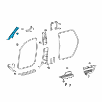 OEM 2019 Toyota Sequoia Weatherstrip Pillar Trim Diagram - 62220-0C050-B0