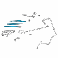 OEM 2017 Toyota Prius V Blade Assembly Diagram - 85242-12090