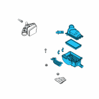 OEM 2010 Lincoln MKS Air Cleaner Assembly Diagram - 9G1Z-9600-A