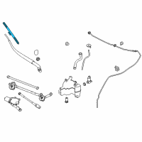 OEM 2015 Infiniti Q50 Window Wiper Blade Assembly Diagram - 28890-4GF0B