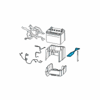 OEM 2005 Acura RSX Plate, Battery Setting Diagram - 31512-S7A-000