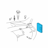 OEM 2009 Toyota Prius ECM Diagram - 89661-47250