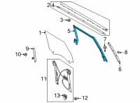 OEM 2021 Ford Bronco RUN - DOOR GLASS Diagram - M2DZ-7821596-B