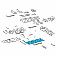 OEM 2020 Toyota Avalon Front Floor Pan Diagram - 58112-07011