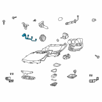 OEM 2011 Lexus LS600h Cord, Headlamp, RH Diagram - 81125-50420