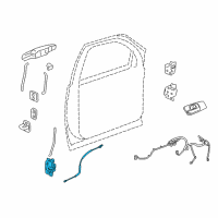 OEM 2007 Cadillac Escalade EXT Lock Assembly Diagram - 25876388
