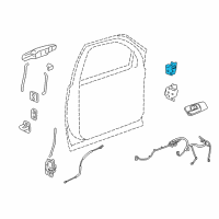 OEM 2012 GMC Yukon XL 1500 Upper Hinge Diagram - 25854416