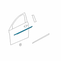 OEM Saturn Astra Sealing Strip, Front Side Door Window Outer Diagram - 24468031