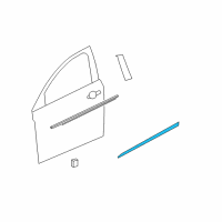 OEM Saturn Astra Molding, Front Side Door Center Diagram - 24461109