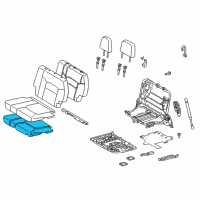 OEM 2015 Lexus LX570 Pad, NO.3 Seat Cushion, LH Diagram - 79345-60140