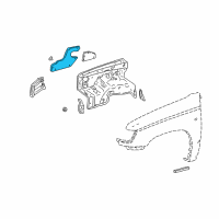 OEM 2000 Toyota 4Runner Splash Shield Diagram - 53735-35020