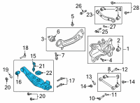 OEM 2022 Hyundai Santa Fe Arm Complete-RR LWR, LH Diagram - 55210-S1AA0