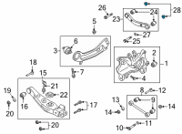OEM Hyundai Palisade Flange Nut Diagram - 62618-4R000