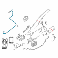 OEM 2017 Nissan Sentra Cable Assy-Gas Filler Opener Diagram - 78822-3SG0A