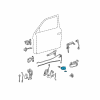 OEM Hyundai Accent Interior Door Handle Assembly, Right Diagram - 82620-25000-CA