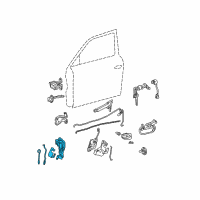 OEM 2003 Hyundai Accent Latch Assembly-Front Door, LH Diagram - 81310-25200