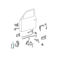 OEM 2003 Hyundai Accent Front Door Outside Handle Rod, Left Diagram - 81381-25200