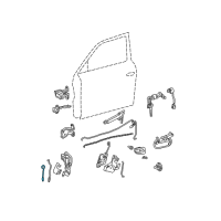 OEM 2002 Hyundai Accent Front Door Lock Rod, Left Diagram - 81383-25200