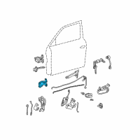 OEM 2002 Hyundai Accent Hinge Assembly-Door Lower, LH Diagram - 79315-25000