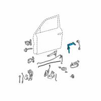 OEM 2003 Hyundai Accent Door Lock Assembly, Left Diagram - 81970-25A00