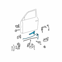 OEM 2003 Hyundai Accent Door Safety Lock Rod Assembly, Front, Left Diagram - 81370-25200