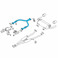 OEM 2016 Infiniti Q50 Tube Assembly-Exhaust, Front Diagram - 20020-6HN0A