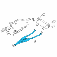 OEM 2020 Infiniti Q60 Exhaust Sub Muffler Assembly Diagram - 20300-4GA4D