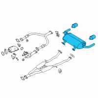 OEM 2019 Infiniti Q50 MUFFLER Assembly - Exhaust Main Diagram - 20100-6HM0A