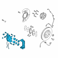 OEM 2020 Kia Sedona Front Brake Caliper Kit, Left Diagram - 58180A9A00