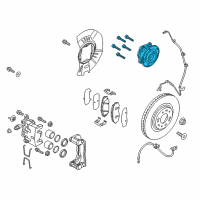 OEM Kia Sedona Front Wheel Hub Assembly Diagram - 51750A9000