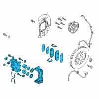 OEM Kia Sedona Front Brake Assembly, Left Diagram - 58110A9000