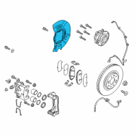 OEM 2018 Kia Sedona Front Brake Disc Dust Cover Left Diagram - 51755A9000