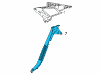 OEM 2016 Toyota Mirai Lock Pillar Trim Diagram - 62551-62010-C0